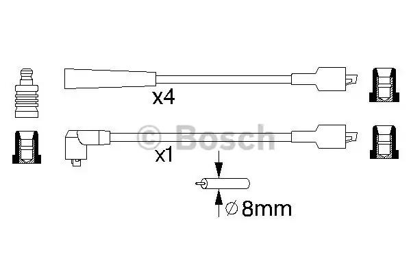 К-т проводов зажигания 0986356868 BOSCH