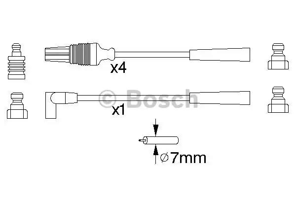 Комплект проводів запалювання citroen ax bx c15 c15/minivan zx... 0986356889 BOSCH