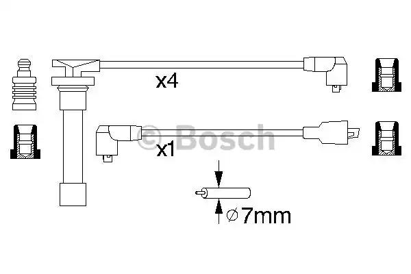 Bosch b893 дроти високого напруги nissan primera 2.0 -96 0986356893 BOSCH