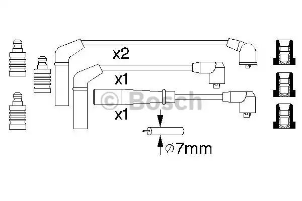 Комплект проводов зажигания 0986356932 BOSCH