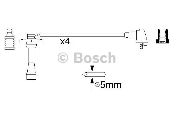 Bosch toyota дріт високовольтний b957 corolla 92- 0986356957 BOSCH