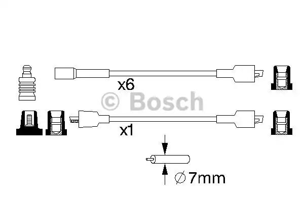 Bosch b011 дроти високого напруги b90/70/60/60/40/30 y50 7шт. opel omega a... 0986357011 BOSCH