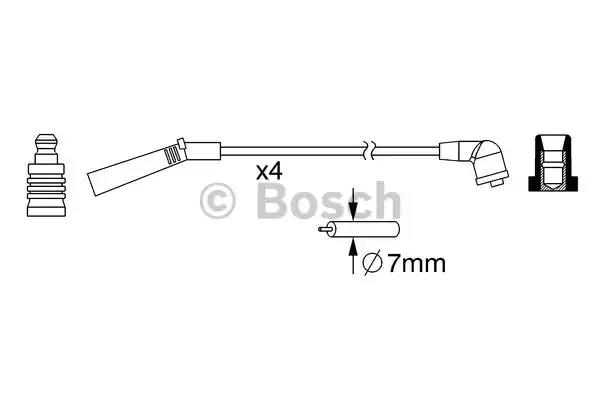Комплект проводів запалення 0986357093 BOSCH