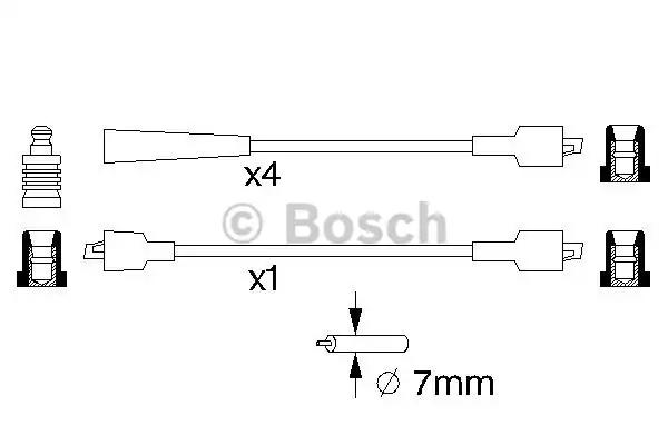 Комплект кабелів високовольтних 0986357117 BOSCH