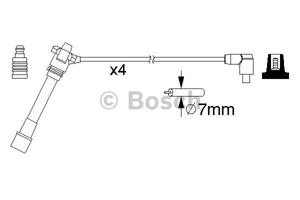 Bosch fiat дроти запалювання bravo a 1.2 16v 98- 0986357181 BOSCH
