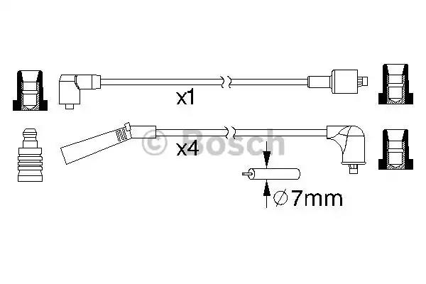 Комплект кабелів високовольтних 0986357185 BOSCH