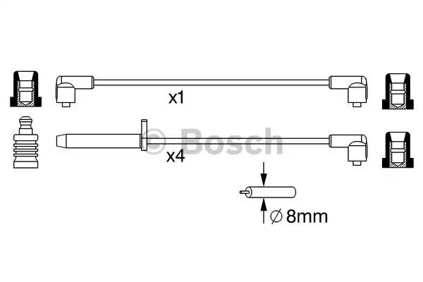 Комплект кабелів високовольтних 0986357235 BOSCH