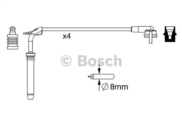 Bosch  ford дроти високого напруги escort 89- 0986357245 BOSCH