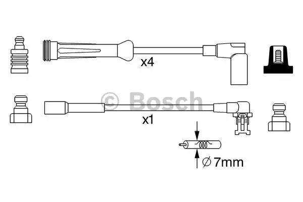 Bosch комплект вв проводів renault clio 1.2 0986357250 BOSCH