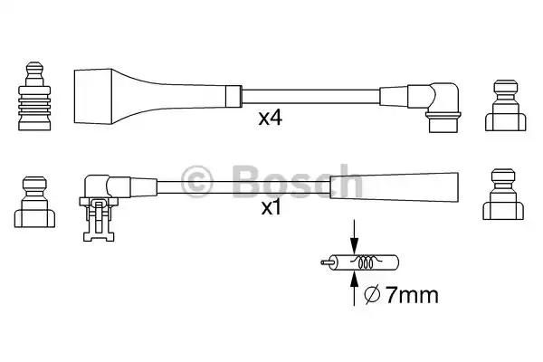 Комплект проводів запалювання volvo 440 460  renault 19 i 19 i chamade 19... 0986357254 BOSCH
