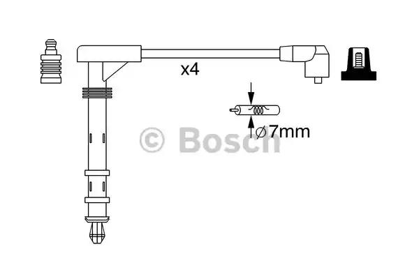 Комплект кабелiв запалювання 0986357261 BOSCH