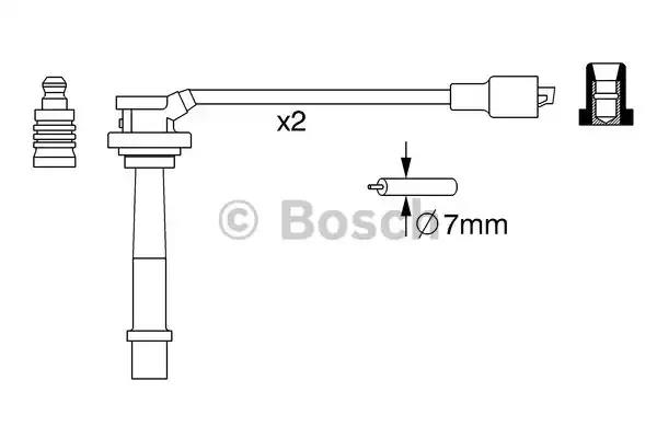 Провод высоковольтный комплект   0 986 357 263 0986357263 BOSCH