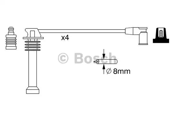 Комплект кабелiв запалювання 0986357271 BOSCH
