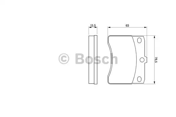 Комплект гальмівних накладок, дискове гальмо 0986424099 BOSCH