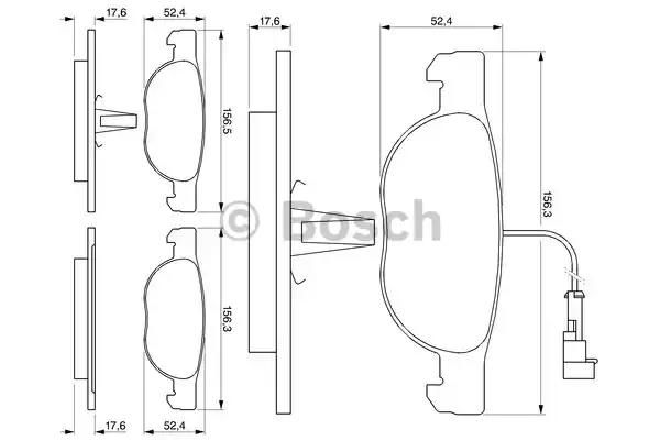 Bosch fiat гальмівні колодки передн. punto bravo 0986424362 BOSCH