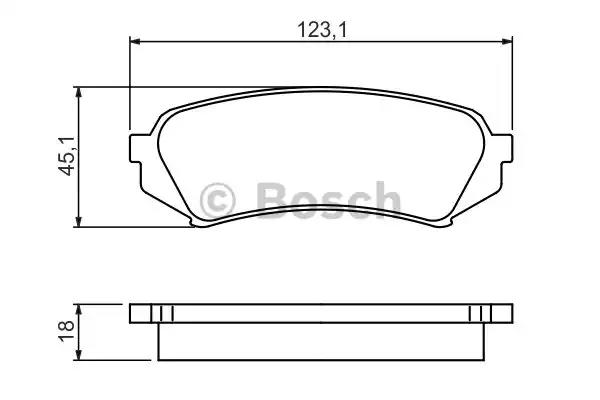 Комплект гальмівних колодок 0986424641 BOSCH