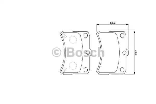 Bosch гальмівні колодки дискові daihatsu cuore 0986424643 BOSCH
