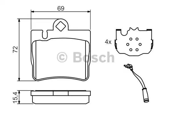 Колодки гальмівні дискові mb cl-s-class 02 0986424830 BOSCH