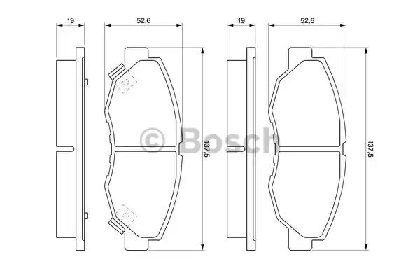 Гальмівнi колодки honda accord/prelude/rover 618620623 0986461124 BOSCH