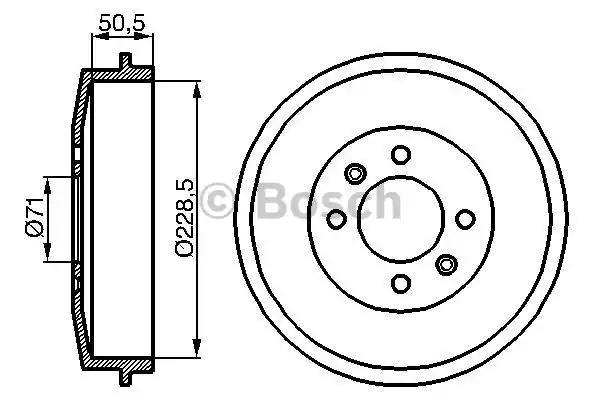 Барабан гальмівний 0986477060 BOSCH