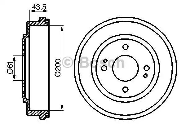 Тормозной барабан 0986477081 BOSCH