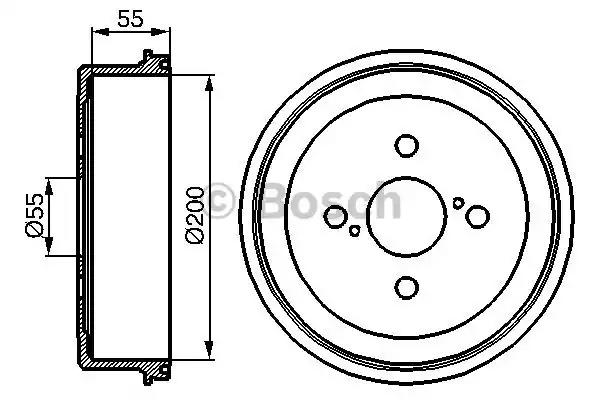 Гальмівний барабан 0986477090 BOSCH