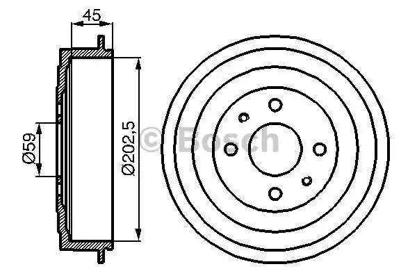Гальмівний барабан 0986477109 BOSCH