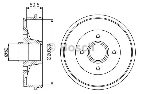 Тормозной барабан 0986477175 BOSCH