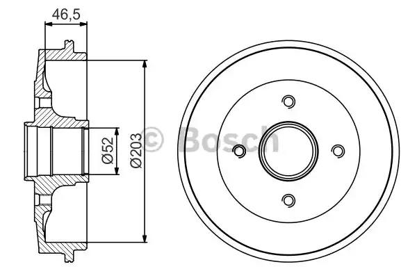 Барабан гальмiвний 0986477184 BOSCH
