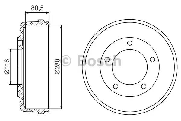 Bosch ford барабан гальмівний transit 00- 0986477203 BOSCH
