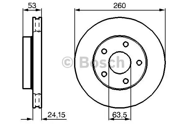 Гальмівний диск 0986478195 BOSCH