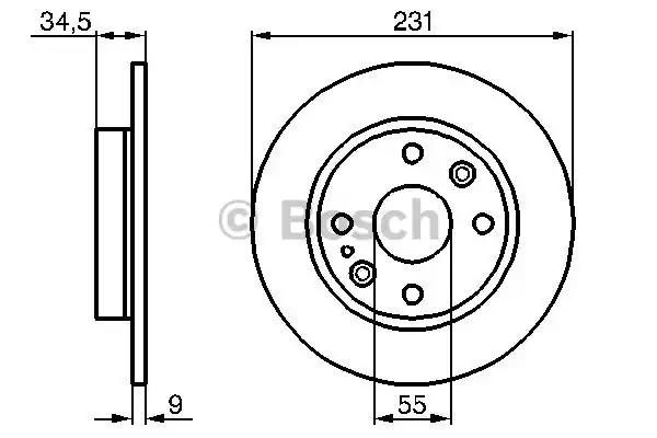Тормозной диск 0986478242 BOSCH