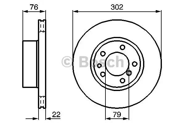 Диск гальмівний bmw e34/e32 f 0986478318 BOSCH