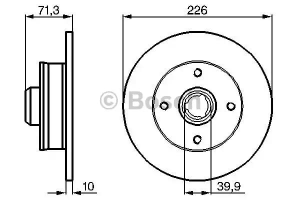 Диск гальмівний vw golf iv polo задн. вир-во bosch 0986478331 BOSCH