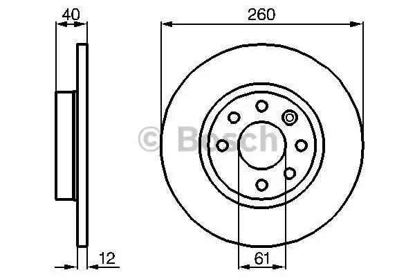 Bosch volvo гальмівний диск передній 440-460 -96 0986478386 BOSCH