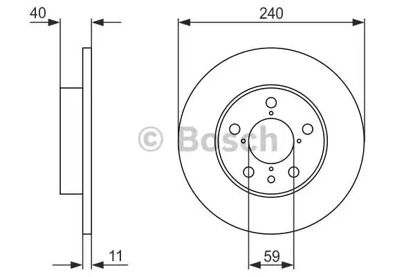 Тормозной диск 0986478444 BOSCH