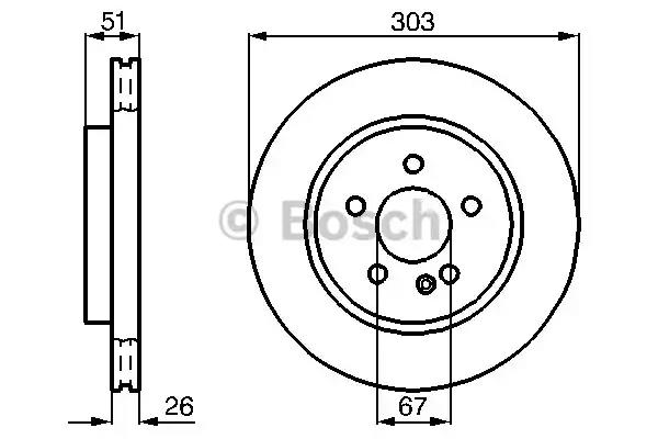 Диск гальмівний 0986478468 BOSCH