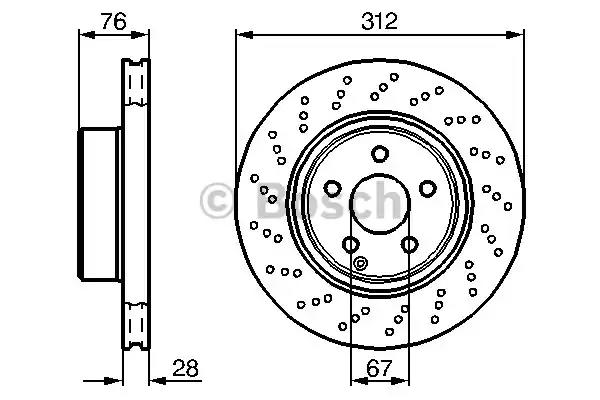Aдиск гальмівний mb w220 f 0986478471 BOSCH