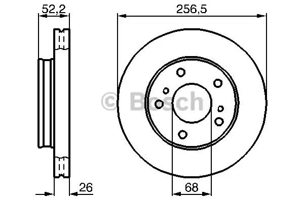 Bosch nissan гальмівний диск передн. serena 0986478485 BOSCH