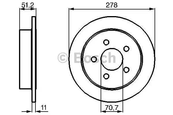 Bosch opel диск гальмівний задній  sintra 96-99 0986478487 BOSCH