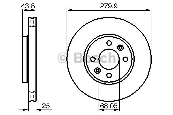 Гальмівний диск 0986478505 BOSCH