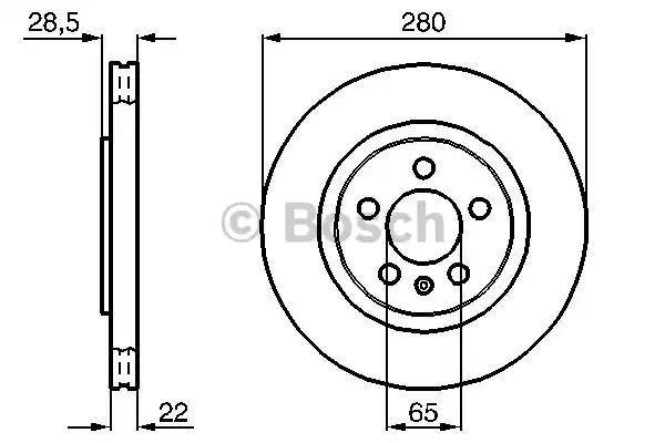 Тормозной диск 0986478542 BOSCH