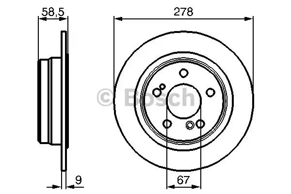Тормозной диск 0986478565 BOSCH