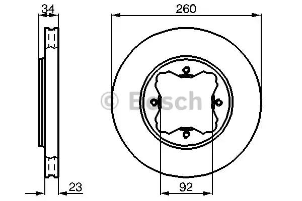 Гальмівний диск 0986478568 BOSCH