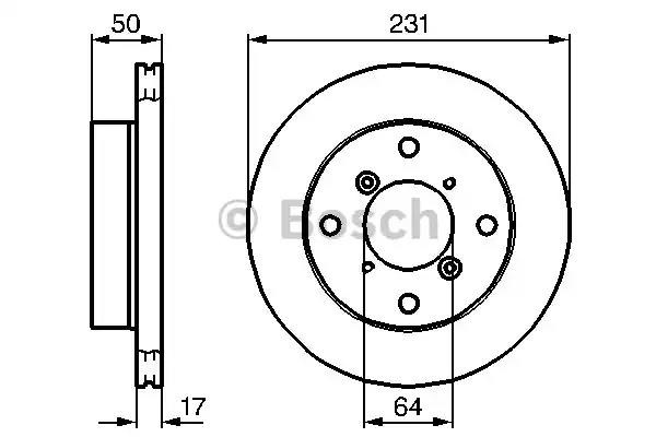Bosch suzuki диск гальмівний передн.altoswift 89-subaru 0986478721 BOSCH