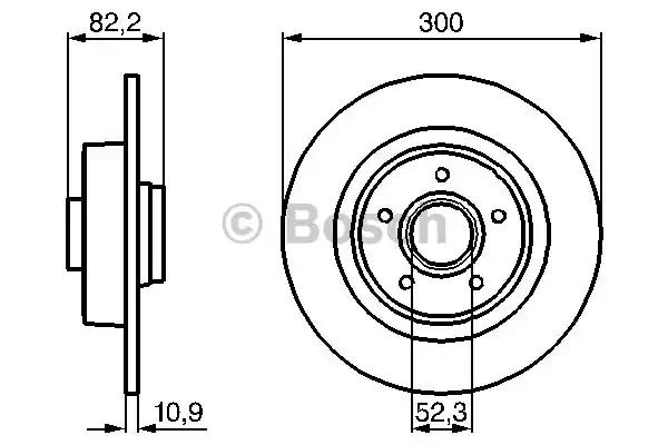 Диск гальмівний renault r 2.0-3.5 02-09 - знято з вир-ва 0986478971 BOSCH