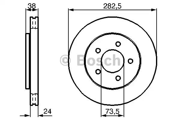 Гальмівний диск 0986478983 BOSCH
