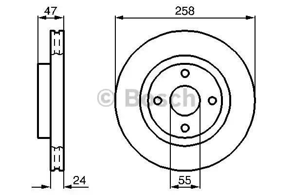 Гальмівний диск 0986478989 BOSCH