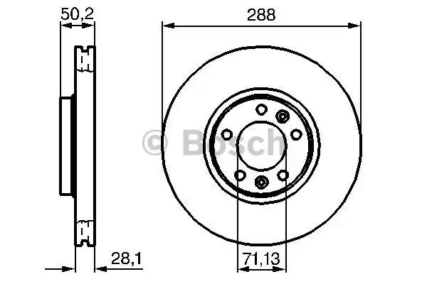 Гальмівний диск 0986479026 BOSCH