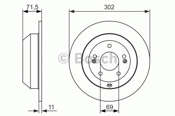 Гальмівний диск 0986479081 BOSCH